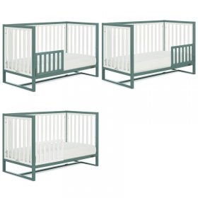 Dream On Me Arlo Modern Wood 5-in-1 Convertible Crib in Jungle Green