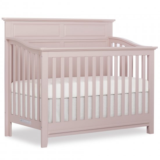 Slumber Baby Harper 4 in 1 Convertible Crib, Blush Pink