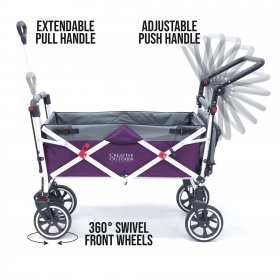 Creative Outdoor Push and Pull Stroller Wagon Titanium Series Purple