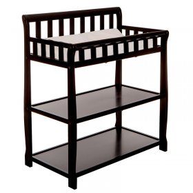 Baby Crib with Changing Table 2 Piece Set in Black