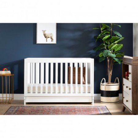 South Shore Yodi Crib with Drawer , White