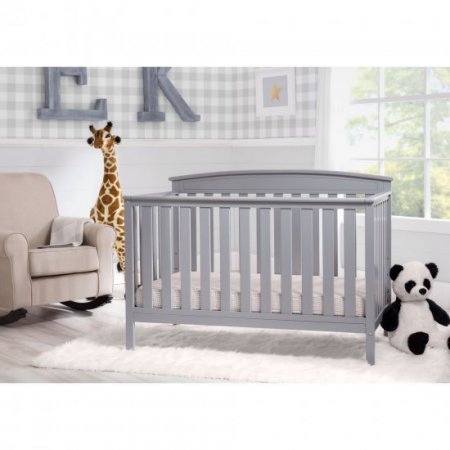 Delta Children Gateway 4-in-1 Convertible Crib, Gray