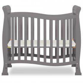 Dream On Me Piper 4 in 1 Convertible Mini Crib In Storm Grey