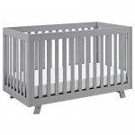 Rosebery Kids Traditional Wood 3 in 1 Convertible Crib in Pebble Gray