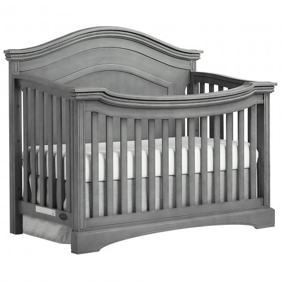 evolur Adora Curve Top Convertible Crib, Storm Gray