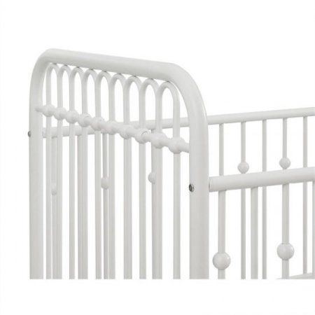 Rosebery Kids Contemporary White Metal Baby Crib