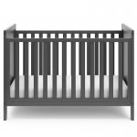 Rosebery Kids Traditional 3 in 1 Wood Convertible Crib in Gray