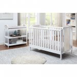 Suite Bebe Brees Crib in White and Graystone Finish