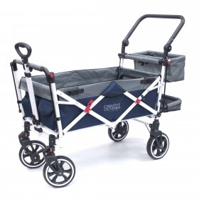 Push and Pull Titanium Stroller Wagon by Creative Outdoor Navy Blue