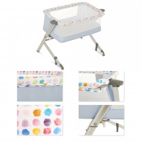 Dream On Me Flora Bassinet, Compact & Modern, Confetti Blue