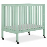 Dream On Me Jett Non-Full Size Folding Crib, Removable Wheels, Modern Nursey, Adjustable Mattress Support, Patent Folding System, Included 1.5