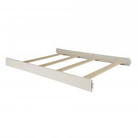 Evolur Convertible Crib Wooden Full Size Bed Rail, Glazed Brush White