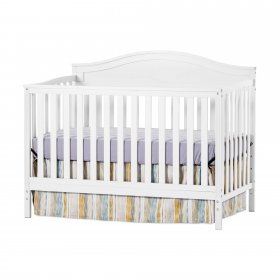 Child Craft 4-in-1 Convertible Baby Crib - White Wash - Sidney Collection