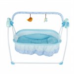 Oukaning Electric Crib Cradle Auto-Swing Rocking Bassinet Sleeping Rocker Remote Control