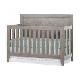 Child Craft Kieran 4-in-1 Convertible Crib, Crescent Gray