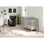 Graco Solano 4 in 1 Convertible Crib Pebble Gray + Bonus Graco Mattress