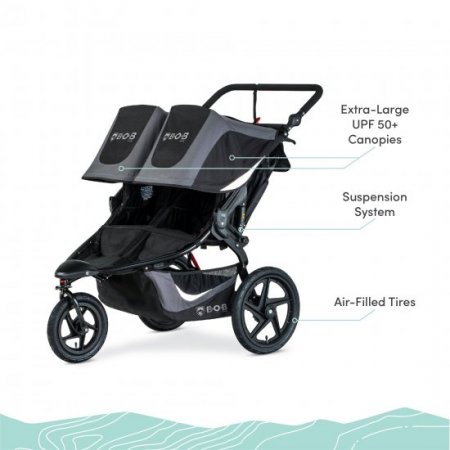 BOB Gear Revolution Flex 3.0 Duallie Jogging Stroller, Graphite Black