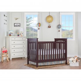 Dream On Me Cape Town 5-in-1 Convertible Crib, Dark Brown