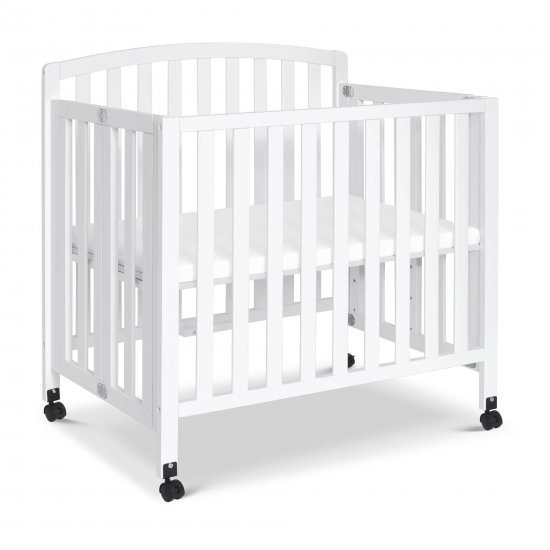 DaVinci Dylan 3-in-1 Folding Portable Mini Crib and Twin Bed, White