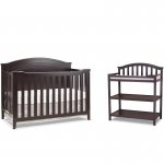 Baby Crib and Changing Table 2 Piece Set in Espresso