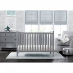 Delta Children Mercer 6-in-1 Convertible Baby Crib, Grey