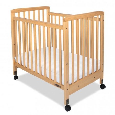 Bristol Compact Fixed-Side Mini Portable Crib by Child Craft, Natural