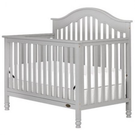 Dream On Me Charlotte 5-In-1 Convertible Crib, Silver Grey Pearl