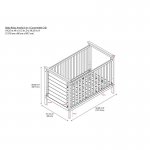 Rosebery Kids Contemporary 3 in 1 Convertible Crib in Espresso