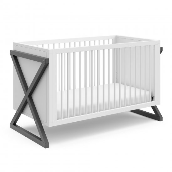 Storkcraft Equinox 3-in-1 Convertible Crib White/Gray