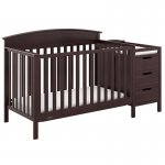 Rosebery Kids Traditional 5 in 1 Convertible Crib and Changer Set in Espresso