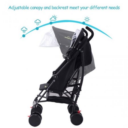 Lightweight Umbrella Stroller Baby Toddler Travel Canopy Hood Storage Basket