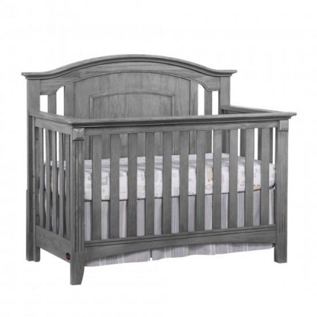 Oxford Baby Willowbrook 4-in-1 Convertible Crib, Graphite Gray