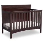 Delta Children Fancy 4-in-1 Convertible Baby Crib, Dark Chocolate