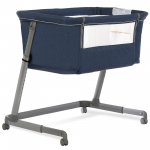 Dream On Me Waves Bassinet and Bedside Sleeper and Playard , Compact Portable and Travel Friendly , Grows with Baby, Blue