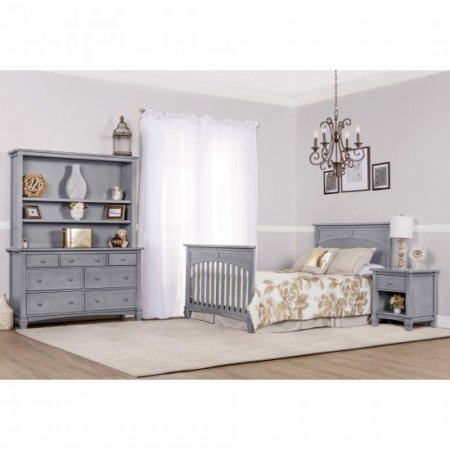 evolur Santa Fe 5-in-1 Convertible Crib, Storm Grey