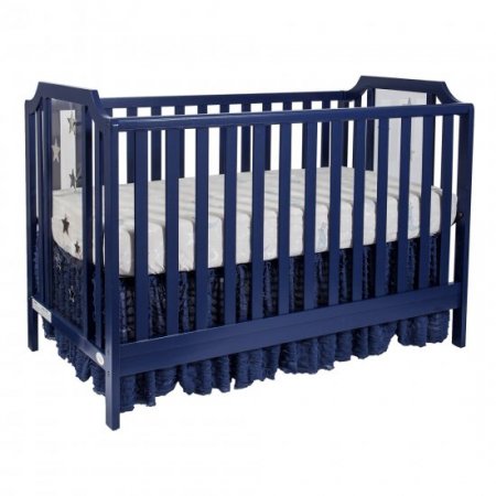 Suite Bebe Celeste 3-in-1 Convertible Island Crib, Navy Blue Finish