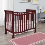 Dream On Me Piper 4-in-1 Convertible Mini Crib, Cherry