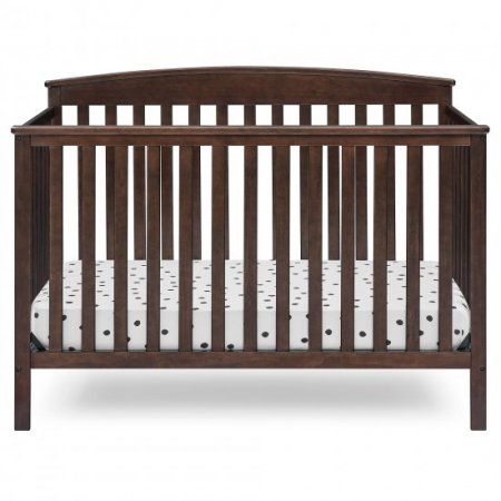 Delta Children Hanover 6-in-1 Convertible Baby Crib, Walnut Espresso