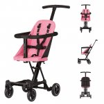 Dream On Me Coast Rider | Travel Stroller | Lightweight Stroller | Compact | Portable | Vacation Friendly Stroller, Pink