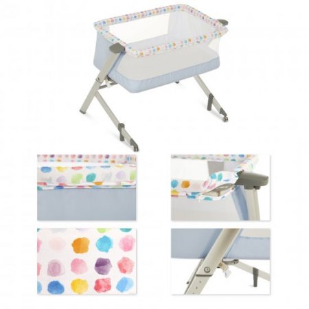 Dream On Me Flora Bassinet, Compact & Modern, Confetti Blue