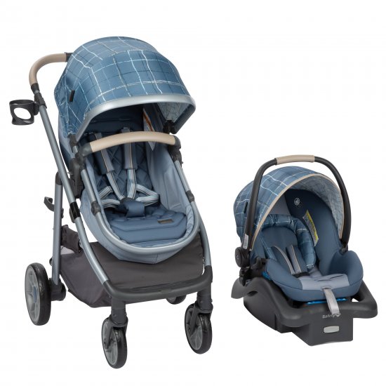 Monbebe Lynx 6 in 1 Modular Travel System Stroller and Infant Car Seat, Plaid