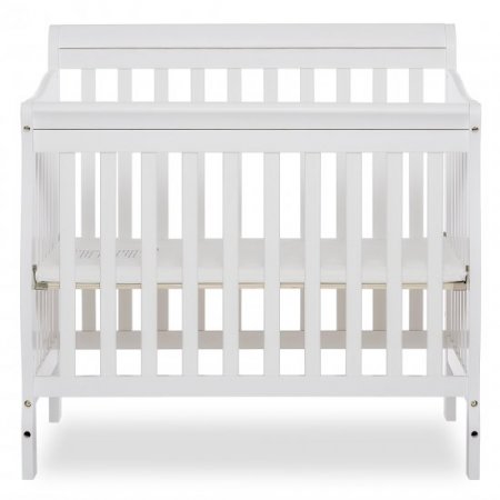 Dream On Me Aden 4-in-1 Convertible Mini Crib, White