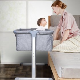 Reed Royal Bedside Sleeper Bedside Cribs, Baby Bassinet Portable Bed for Infant/Baby with Detachable Mosquito Net Mattress