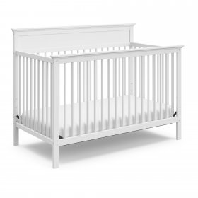 Storkcraft Horizon 5-in-1 Convertible Crib, White, Greenguard Gold Certified