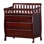 Baby Crib with Changing Table Dresser 2 Piece Set in Cherry