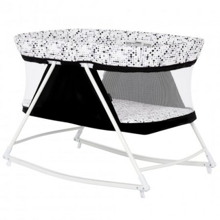 Dream On Me Palm 3 in 1 Bassinet Playpen in Black and White