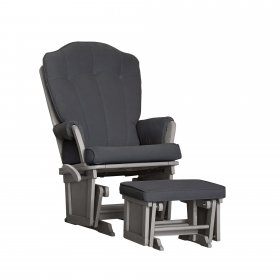 Suite Bebe Victoria Glider & Ottoman, Grey/Dark Grey