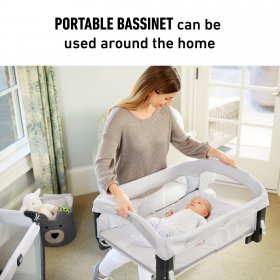 Graco My View 4-in-1 Bassinet, Infant and Travel Bassinet in One, Montana