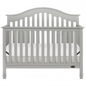 Dream On Me Charlotte 5-In-1 Convertible Crib, Silver Grey Pearl