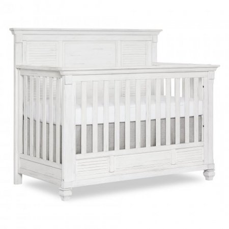 Evolur Signature Cape May 5-in-1 Full Panel Convertible Crib, Weathered White